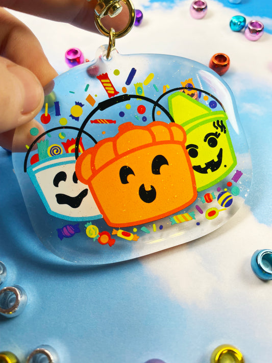 Fast Food Halloween Pails Keychain