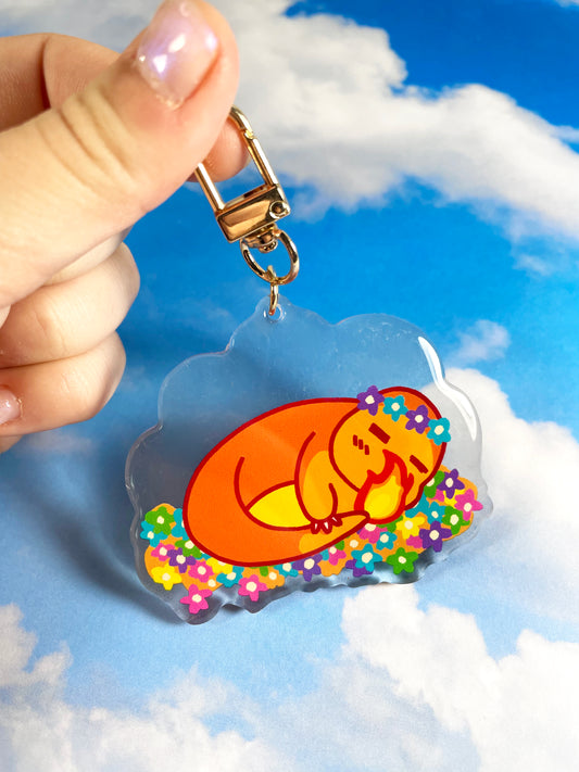 Sleepy Lizard Keychain