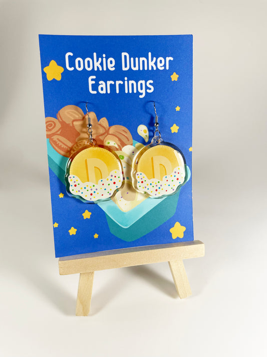 Rainbow Chip Cookie Dunker Earrings