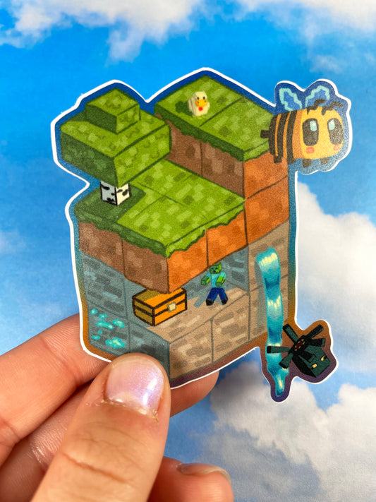 Cube World Sticker