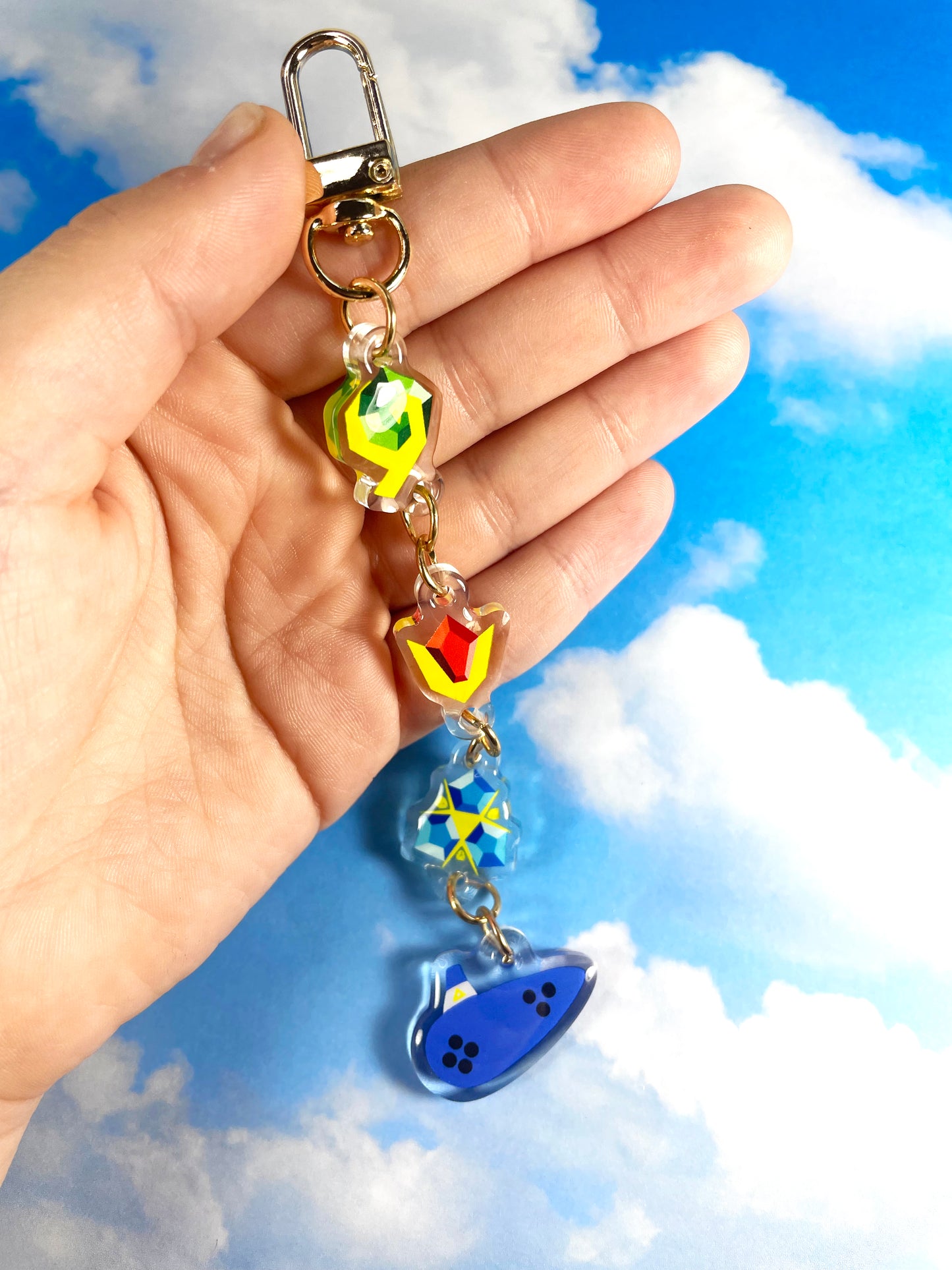 Fairy Game Stones Stacker Keychain