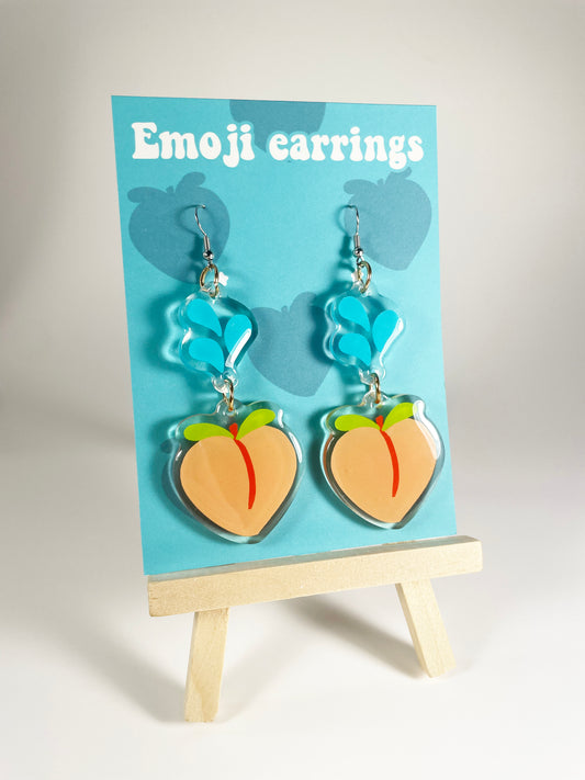 Peach Emoji Earrings