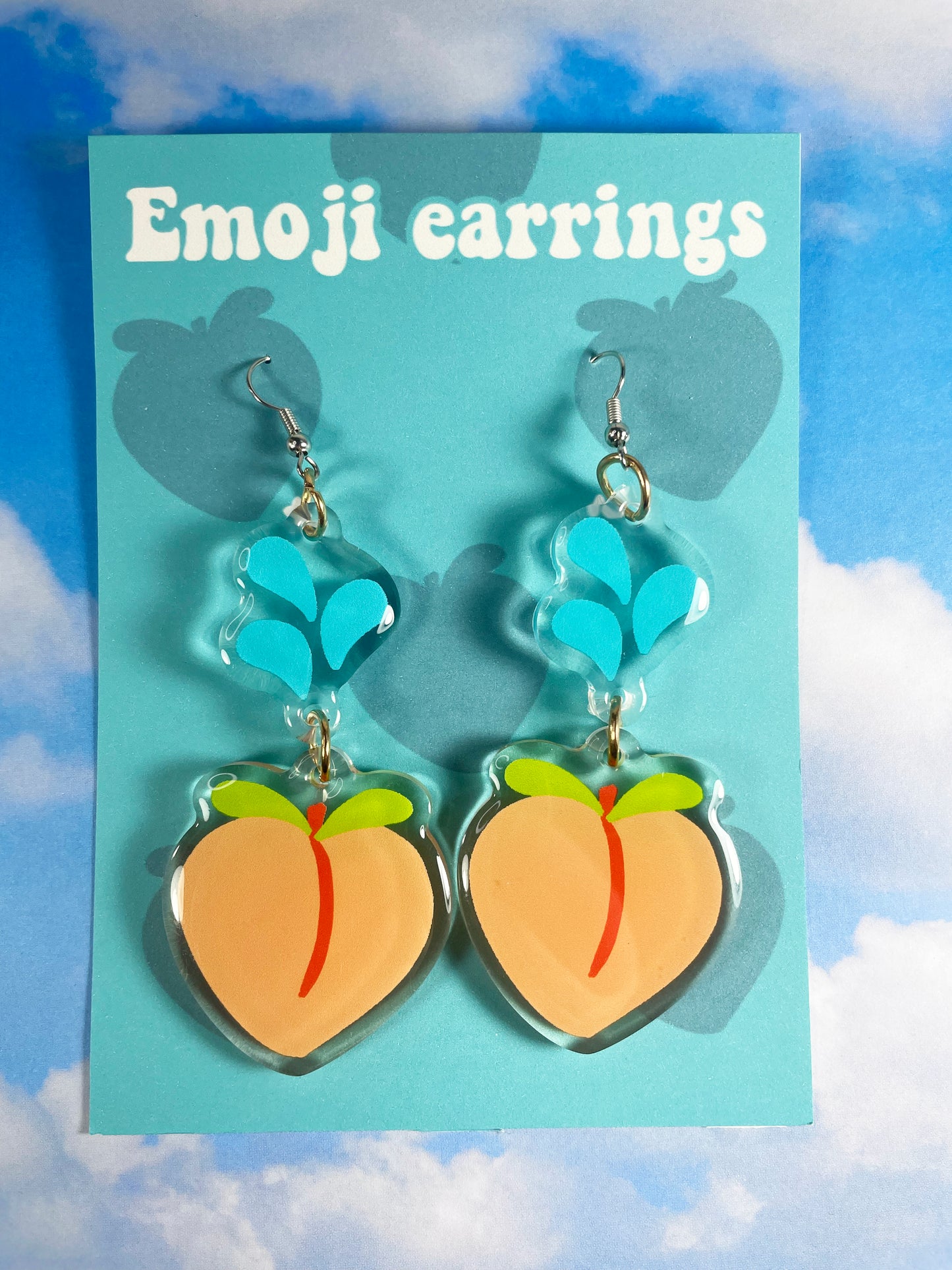 Peach Emoji Earrings