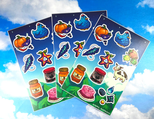 Farming Game Sticker Sheet