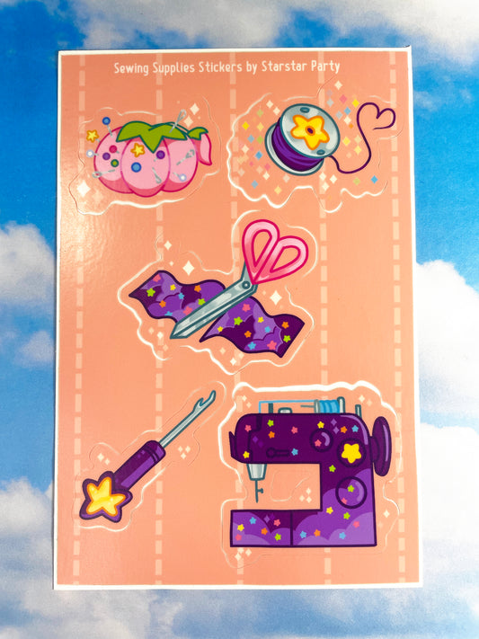 Sewing Supplies Sticker Sheet