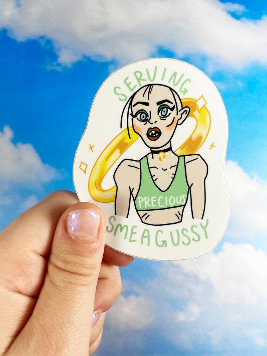 Serving Smeagussy Sticker