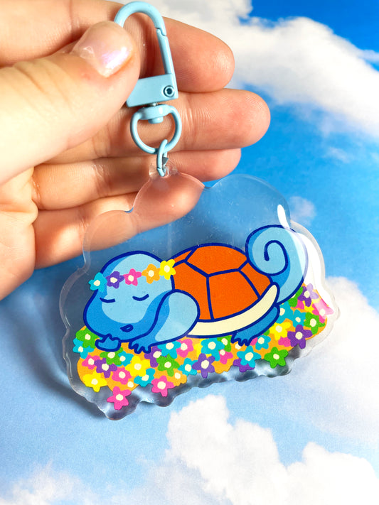 Sleepy Turtle Keychain