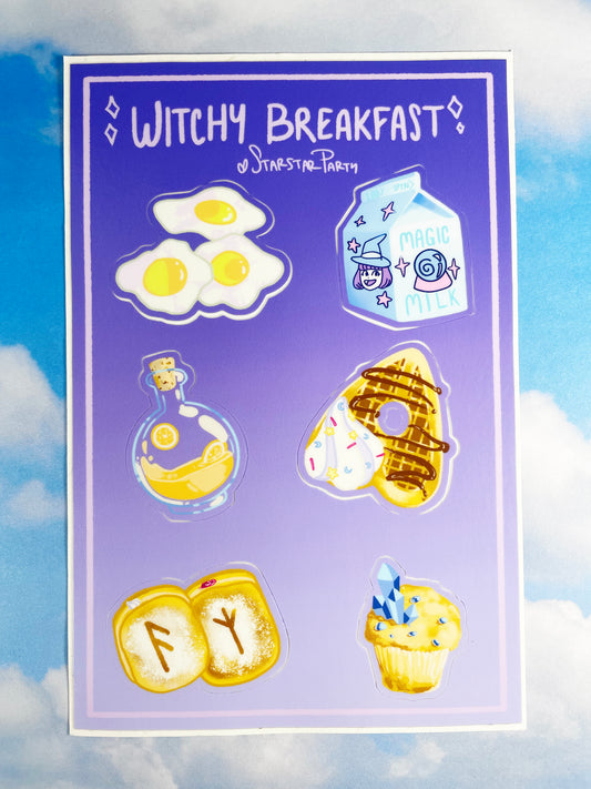 Witchy Breakfast Sticker Sheet