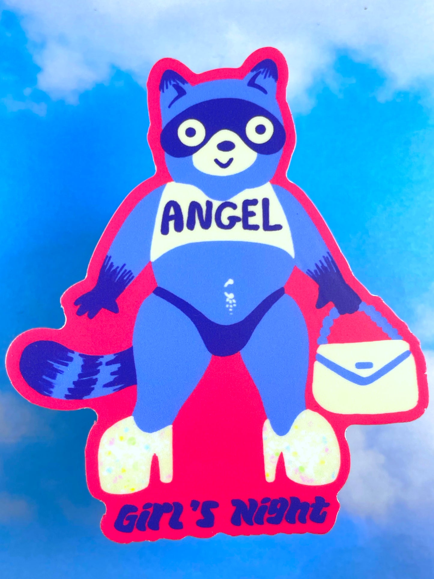 Girl’s Night Raccoon Sticker