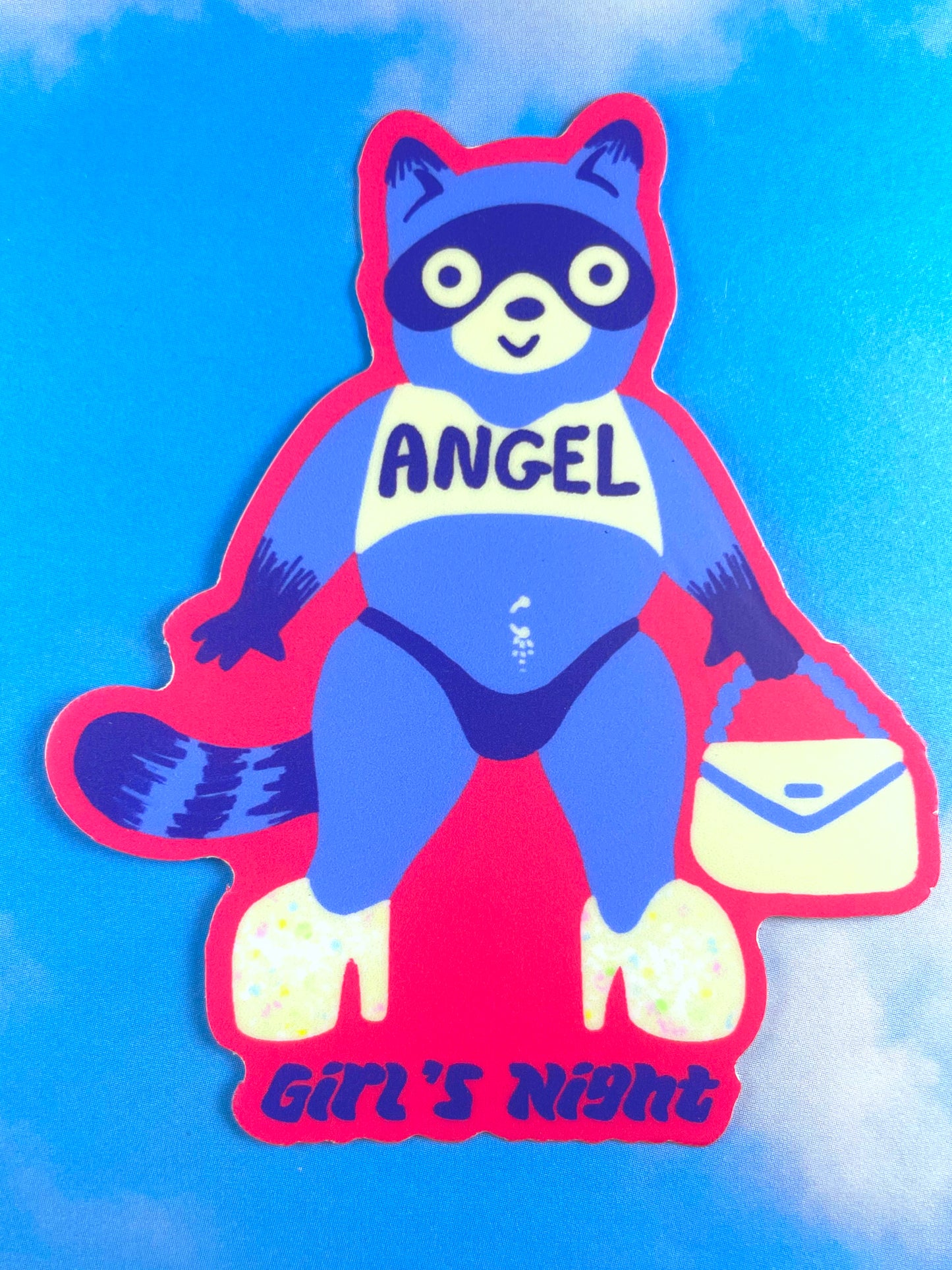 Girl’s Night Raccoon Sticker