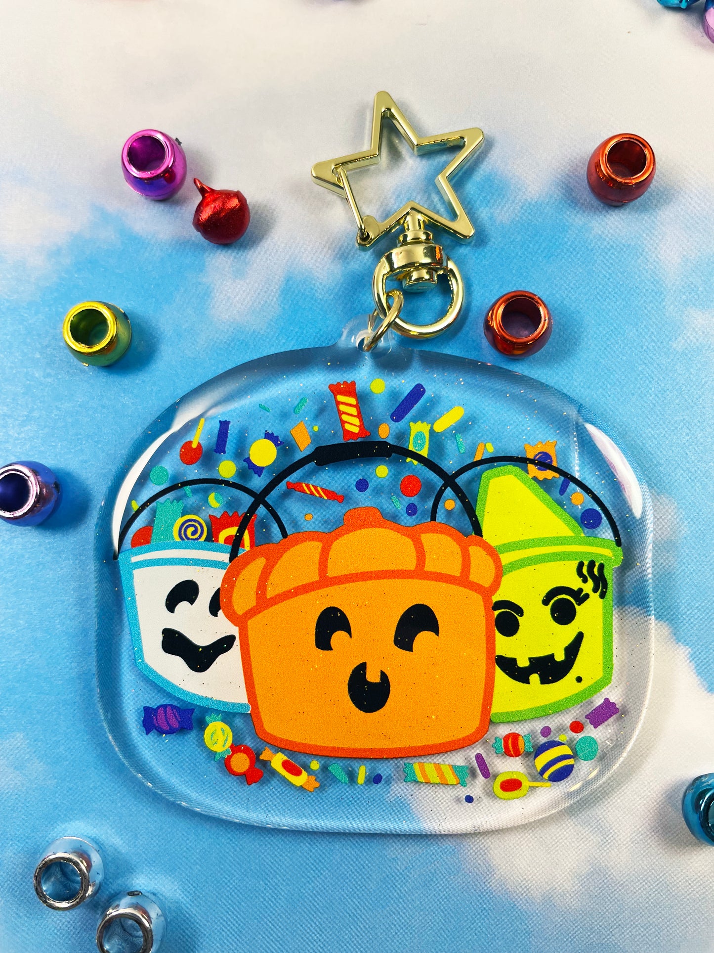 Fast Food Halloween Pails Keychain