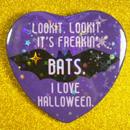 Frickin' Bats Heart Button