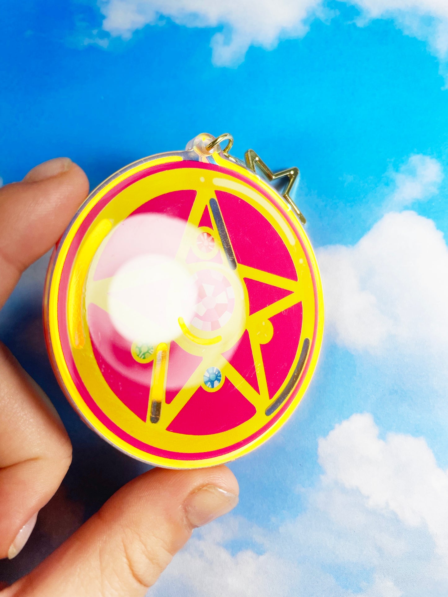 Moon Makeup Rainbow Keychain