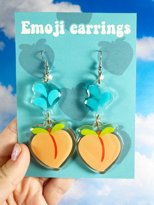 Peach Emoji Earrings