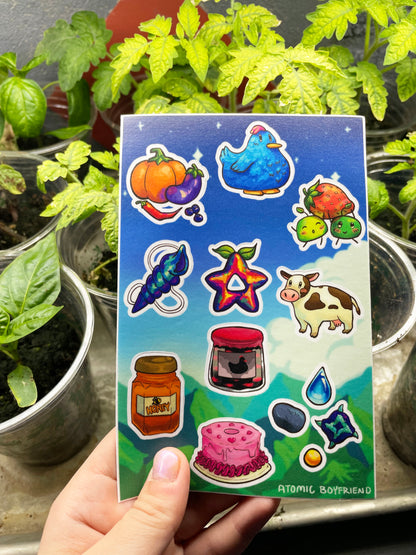 Farming Game Sticker Sheet