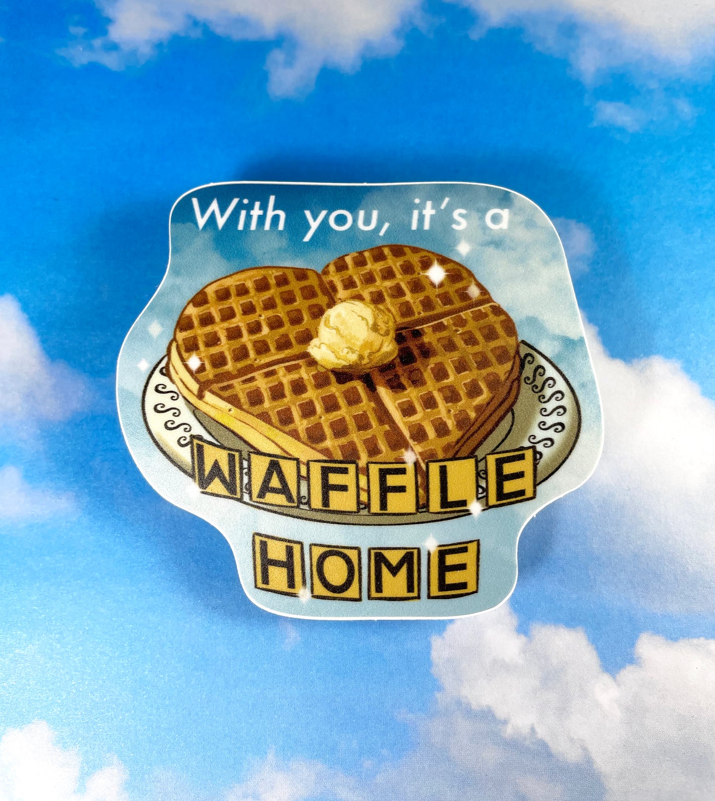 Waffle Home Sticker